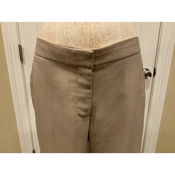 Stella McCartney Tan Textured Wool Tapered Leg Pants, Size 8 (US) 44 (IT) - Picture 2 of 9